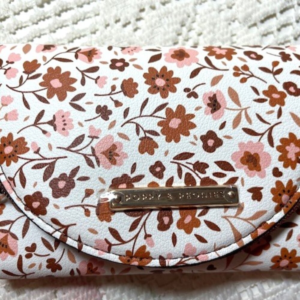Poppy and Peonies Tri Fold Wallet Brand NEW